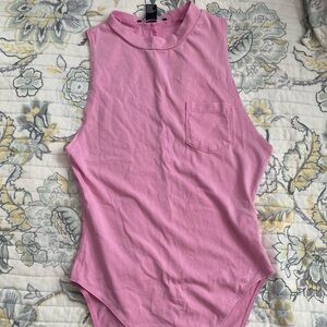 Brand New, Pink tank top with pocket body suit size Small